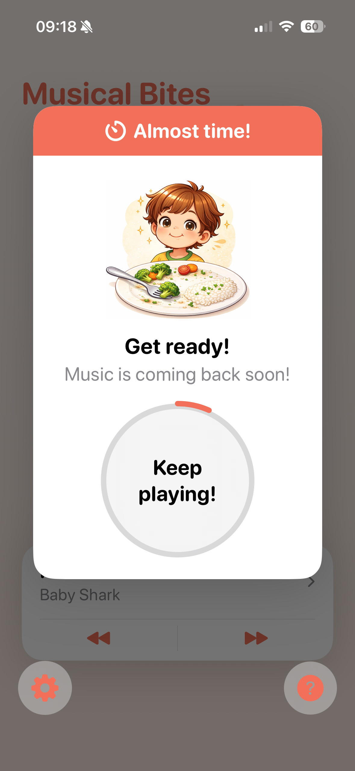 Get Ready screen